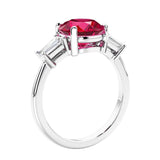 Round diamond engagement ring with side stones, ideal for those wanting affordable engagement rings that shine.