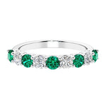 Nine stone diamond ring, a luxurious diamond band anniversary ring.