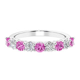 Nine stone diamond ring, a luxurious diamond band anniversary ring.