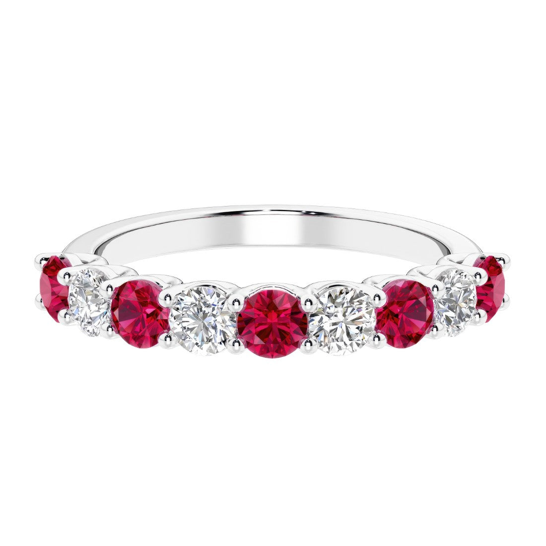 Nine stone diamond ring, a luxurious diamond band anniversary ring.