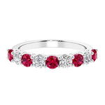 Nine stone diamond ring, a luxurious diamond band anniversary ring.