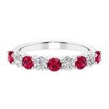 Nine stone diamond ring, a luxurious diamond band anniversary ring.