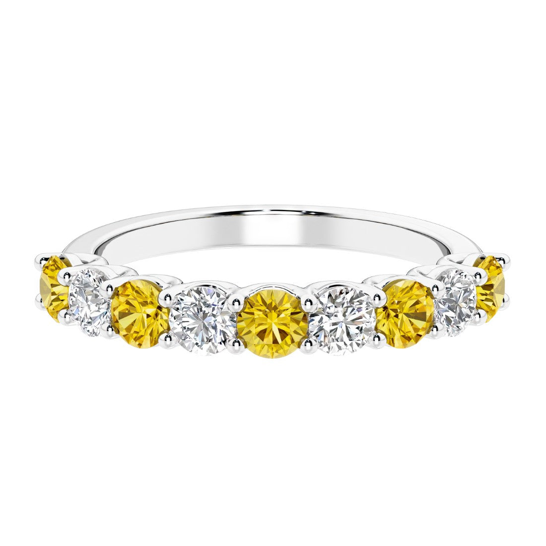 Nine stone diamond ring, a luxurious diamond band anniversary ring.