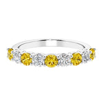 Nine stone diamond ring, a luxurious diamond band anniversary ring.