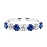 7 diamond anniversary band in gold, a popular choice for ladies anniversary rings featuring gemstones.