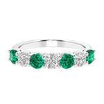 7 diamond anniversary band in gold, a popular choice for ladies anniversary rings featuring gemstones.