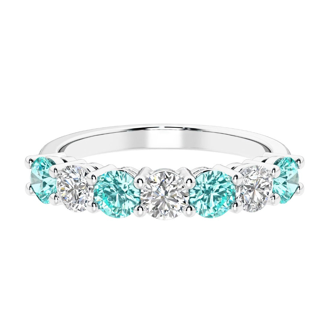 7 diamond anniversary band in gold, a popular choice for ladies anniversary rings featuring gemstones.