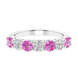 7 diamond anniversary band in gold, a popular choice for ladies anniversary rings featuring gemstones.