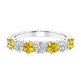 7 diamond anniversary band in gold, a popular choice for ladies anniversary rings featuring gemstones.