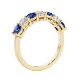 Elegant 7 stone ladies diamond anniversary band for a special milestone.