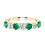 Seven stone diamond ring for women celebrating everlasting love with gemstones.