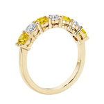 Elegant 7 stone ladies diamond anniversary band for a special milestone.