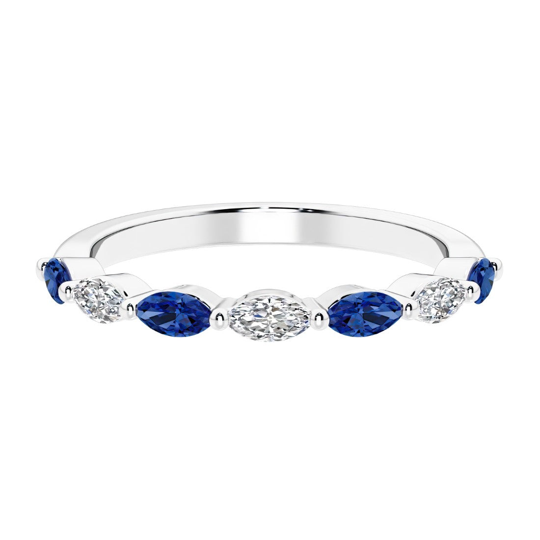 7 diamond anniversary band in gold, a popular choice for ladies anniversary rings featuring gemstones.