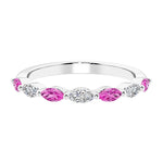 7 diamond anniversary band in gold, a popular choice for ladies anniversary rings featuring gemstones.