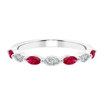 7 diamond anniversary band in gold, a popular choice for ladies anniversary rings featuring gemstones.