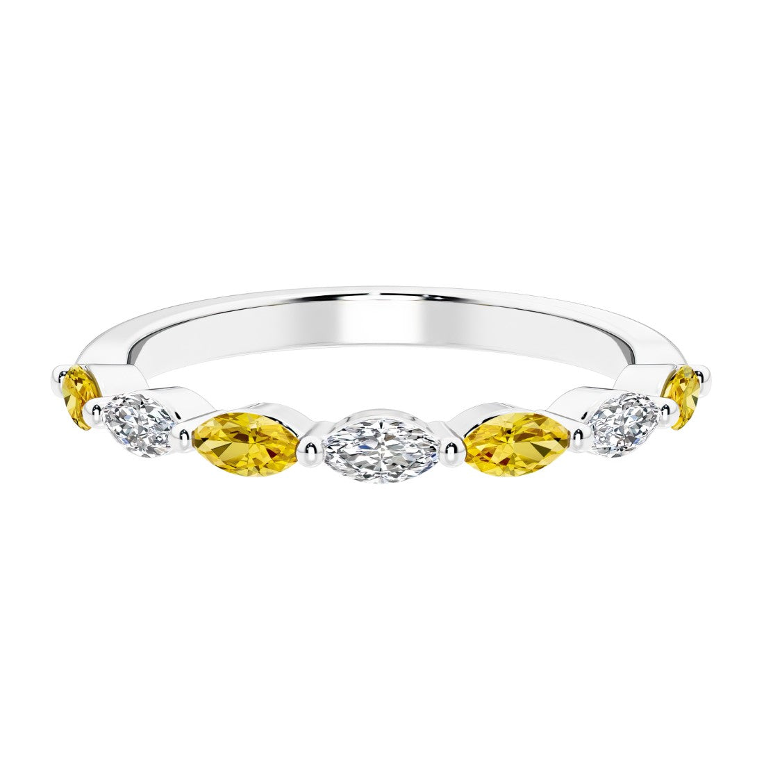 7 diamond anniversary band in gold, a popular choice for ladies anniversary rings featuring gemstones.