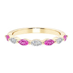 Seven stone diamond ring for women celebrating everlasting love with gemstones.