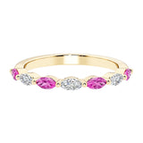 Seven stone diamond ring for women celebrating everlasting love with gemstones.
