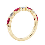 Elegant 7 stone ladies diamond anniversary band for a special milestone.