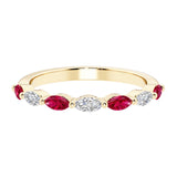 Seven stone diamond ring for women celebrating everlasting love with gemstones.