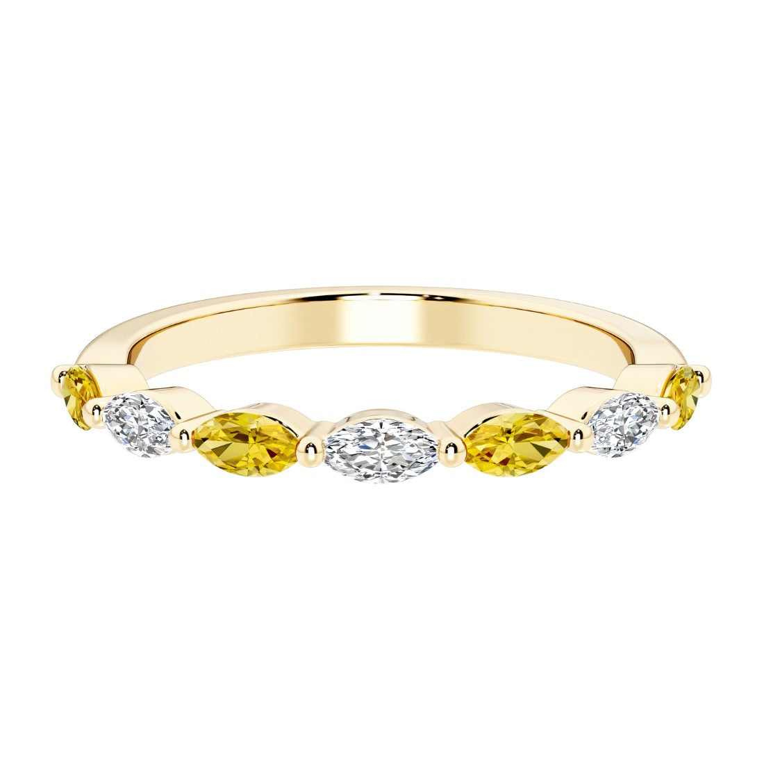 Seven stone diamond ring for women celebrating everlasting love with gemstones.