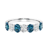 7 diamond anniversary band in gold, a popular choice for ladies anniversary rings featuring gemstones.