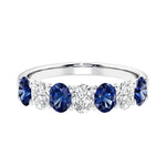 7 diamond anniversary band in gold, a popular choice for ladies anniversary rings featuring gemstones.