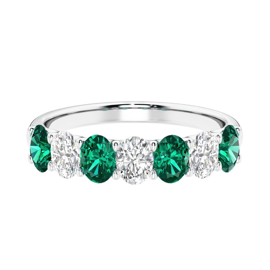 7 diamond anniversary band in gold, a popular choice for ladies anniversary rings featuring gemstones.