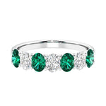 7 diamond anniversary band in gold, a popular choice for ladies anniversary rings featuring gemstones.