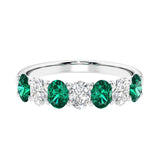 7 diamond anniversary band in gold, a popular choice for ladies anniversary rings featuring gemstones.