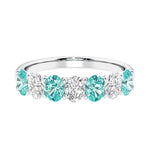 7 diamond anniversary band in gold, a popular choice for ladies anniversary rings featuring gemstones.