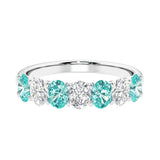 7 diamond anniversary band in gold, a popular choice for ladies anniversary rings featuring gemstones.