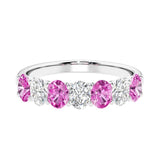 7 diamond anniversary band in gold, a popular choice for ladies anniversary rings featuring gemstones.