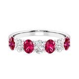7 diamond anniversary band in gold, a popular choice for ladies anniversary rings featuring gemstones.