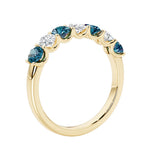 Elegant 7 stone ladies diamond anniversary band for a special milestone.