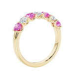 Elegant 7 stone ladies diamond anniversary band for a special milestone.