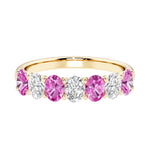 Seven stone diamond ring for women celebrating everlasting love with gemstones.