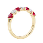 Elegant 7 stone ladies diamond anniversary band for a special milestone.