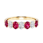 Seven stone diamond ring for women celebrating everlasting love with gemstones.