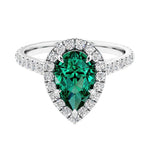 Halo ring with diamond french pave band.