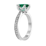 Marquise Zambian Emerald Antique Style Ring engraved 14K Gold luxury May birthstone jewelry Pel and Co