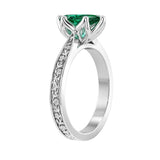 Marquise Zambian Emerald Antique Style Ring engraved 14K Gold luxury May birthstone jewelry Pel and Co