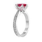 Marquise Ruby Antique Style Ring engraved 14K Gold July birthstone fine jewelry Pel and Co