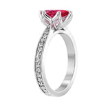 Marquise Ruby Antique Style Ring engraved 14K Gold July birthstone fine jewelry Pel and Co