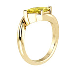 Marquise Pink Sapphire Engagement Ring sleek bypass style 14K Gold timeless luxury Pel and Co