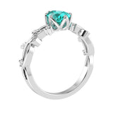 Paraiba Pear Ring 14K Gold elegant vine engagement ring rare gemstone Pel and Co
