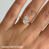 1-5 Carats IGI Certified Oval Shape Lab Grown Diamond, E-F Color, VS1+ Clarity, Ideal to Excellent Cut