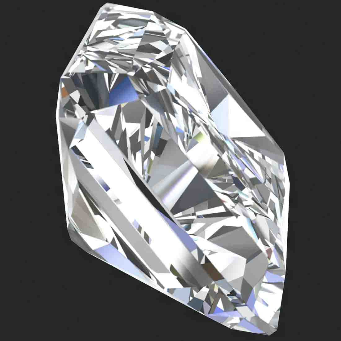 Close-up of a diamond with a clear background