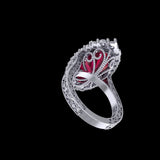 Custom - Ayla - Ruby Platinum Ring