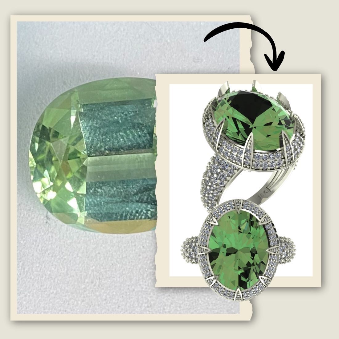 Repurposed heirloom engagement ring transformed into a custom yellow sapphire and diamond pendant, redesign heirloom jewelry, custom jewelry using original stones